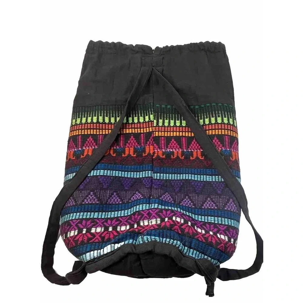 Lightweight Multicolor Boho Hippie Reusable Shopping‎ Backpack Nature Organics